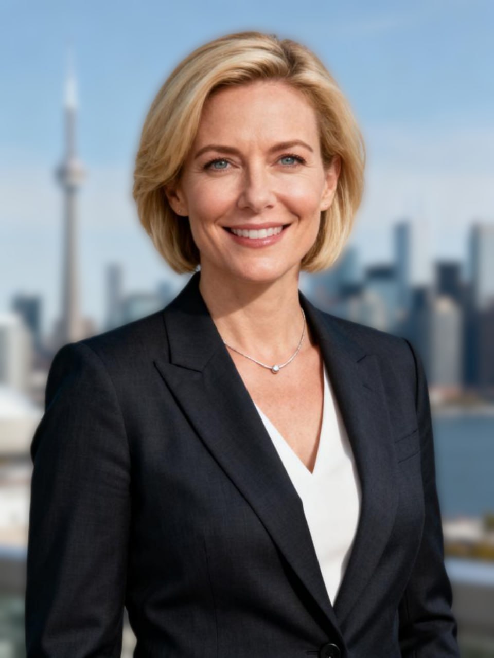 Smiling person using a smartphone